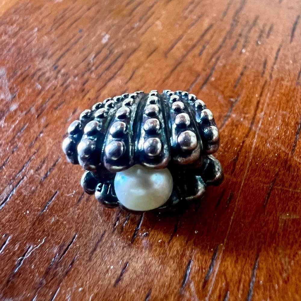 Pandora Sterling Silver and Pearl Women's Charm